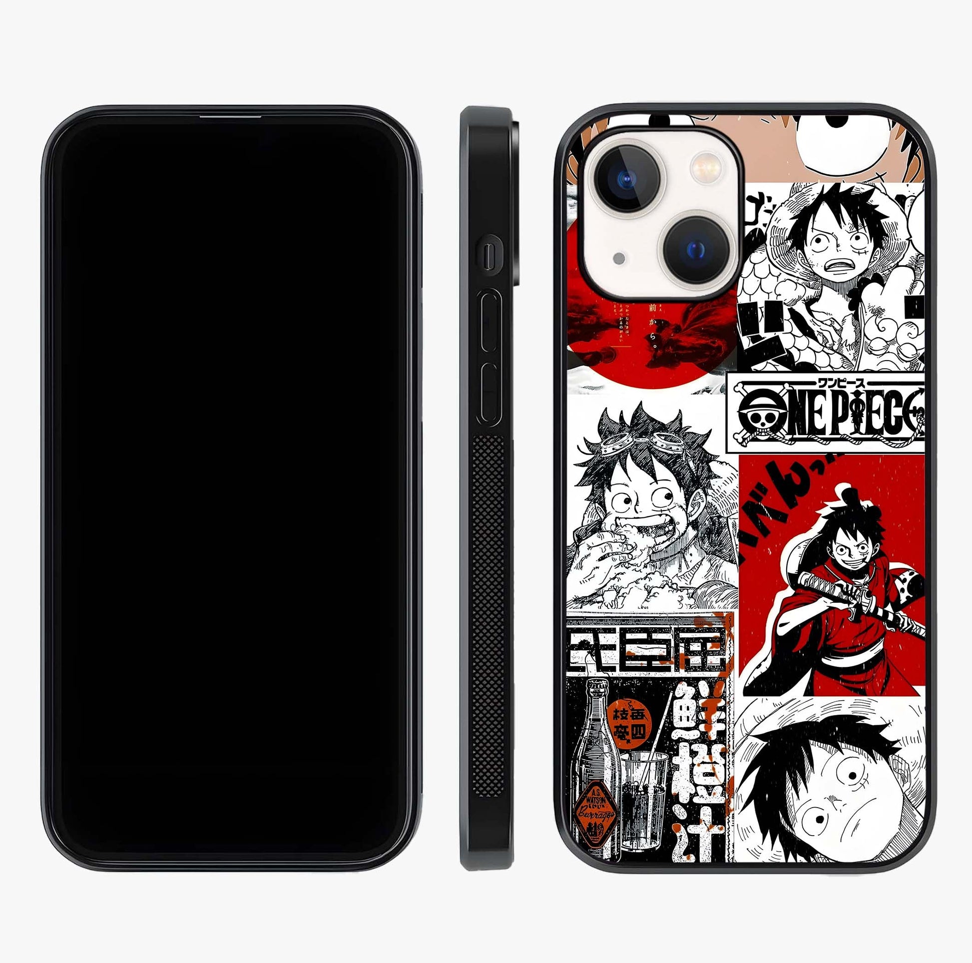 Strawhat Chaos Panels Glass Case displayed upright for full design visibility and premium finish.