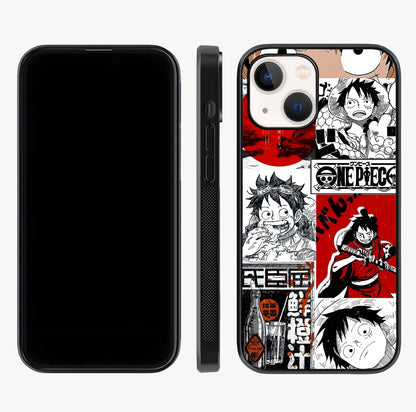 Strawhat Chaos Panels Glass Case displayed upright for full design visibility and premium finish.