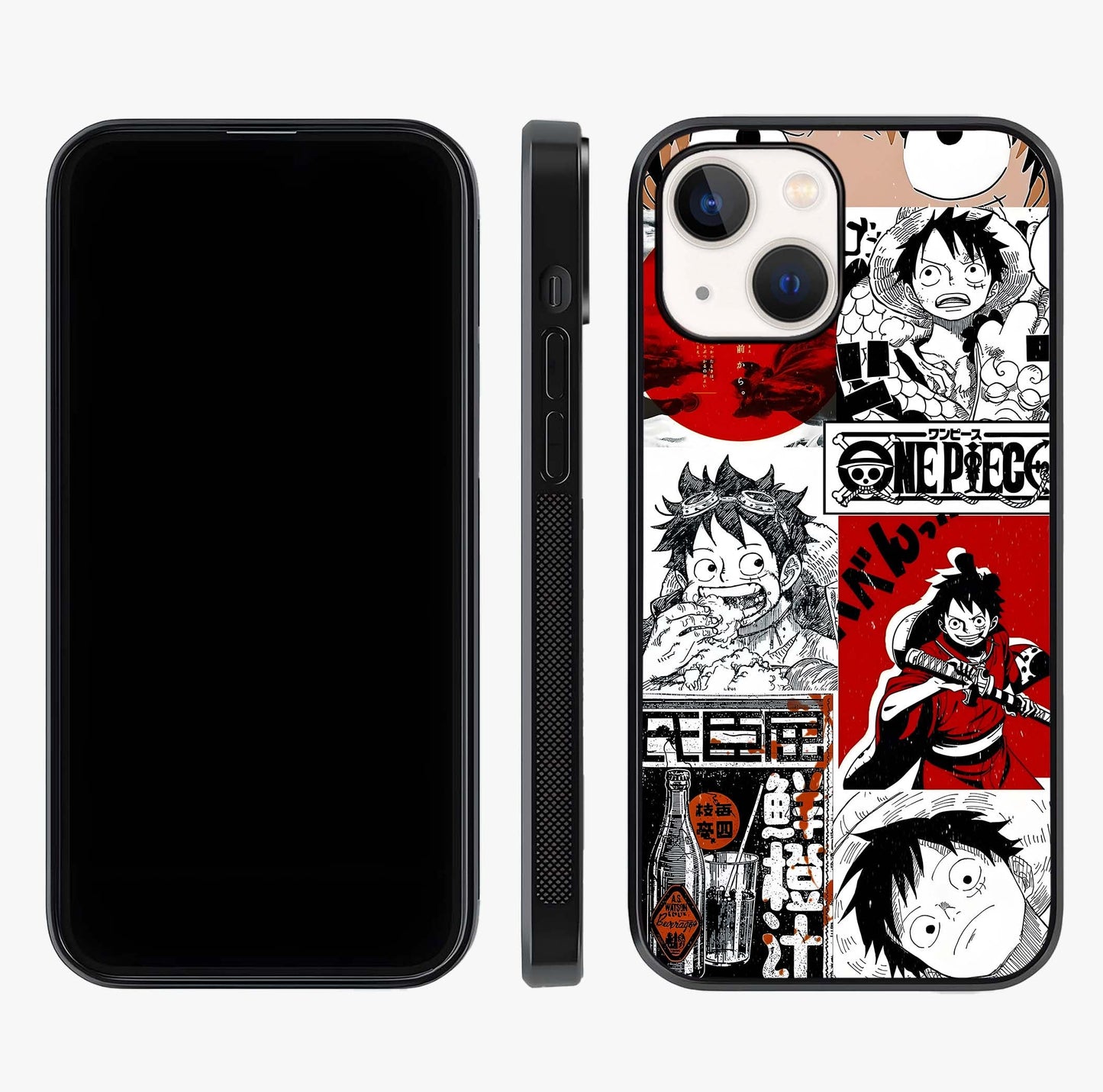 Strawhat Chaos Panels Glass Case displayed upright for full design visibility and premium finish.
