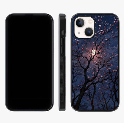 Twilight Sakura Serenade Glass Case displayed upright for full design visibility and premium finish.