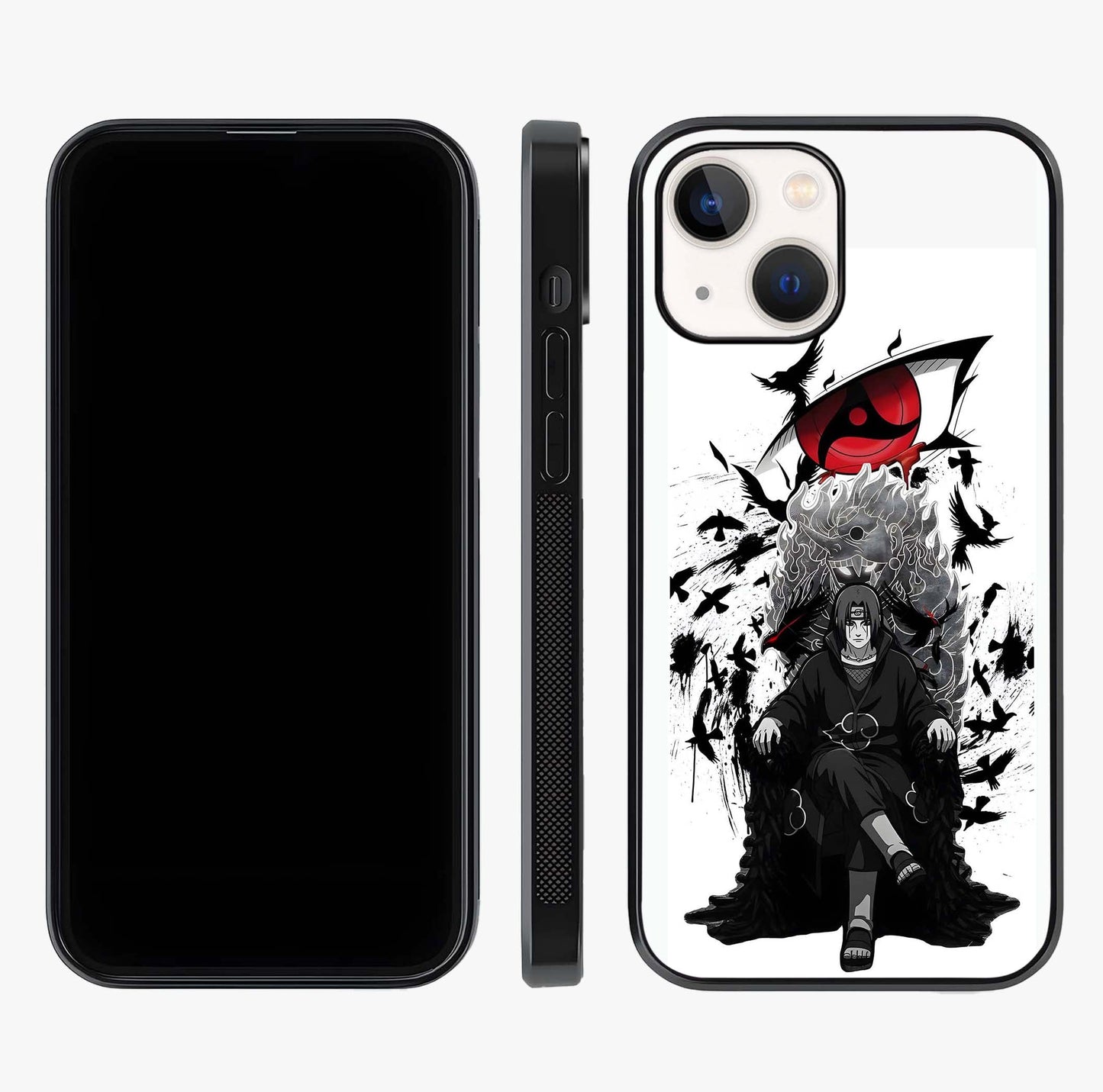Uchiha Shadow Throne Glass Case displayed upright for full design visibility and premium finish.