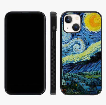 Van Gogh Art Glass Case displayed upright for full design visibility and premium finish.