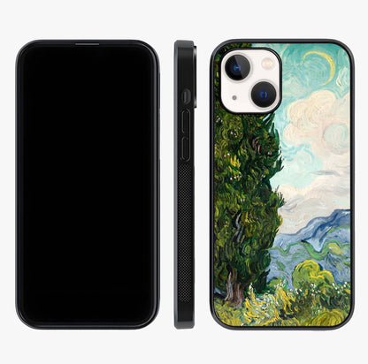 Van Gogh Vintage Art Glass Case displayed upright for full design visibility and premium finish.