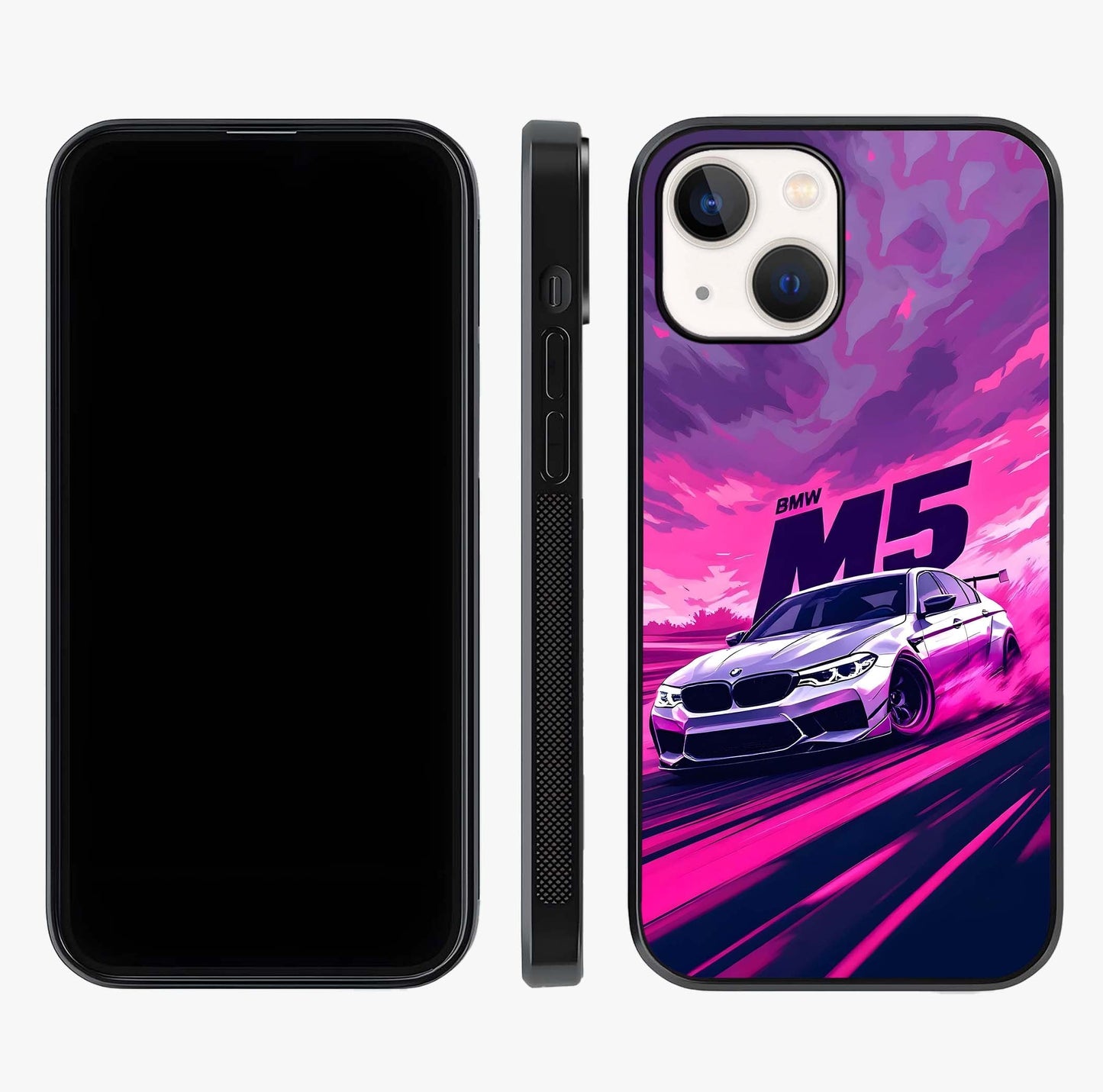 Velocity Drift Pulse Glass Case displayed upright for full design visibility and premium finish.