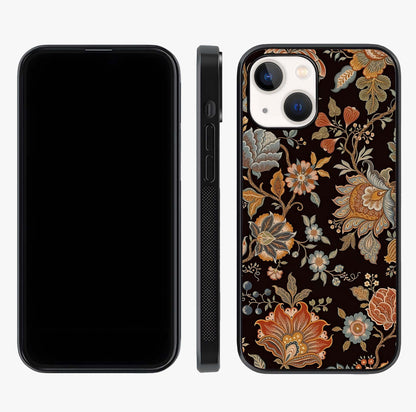 Vintage Floral Dream Glass Case displayed upright for full design visibility and premium finish.