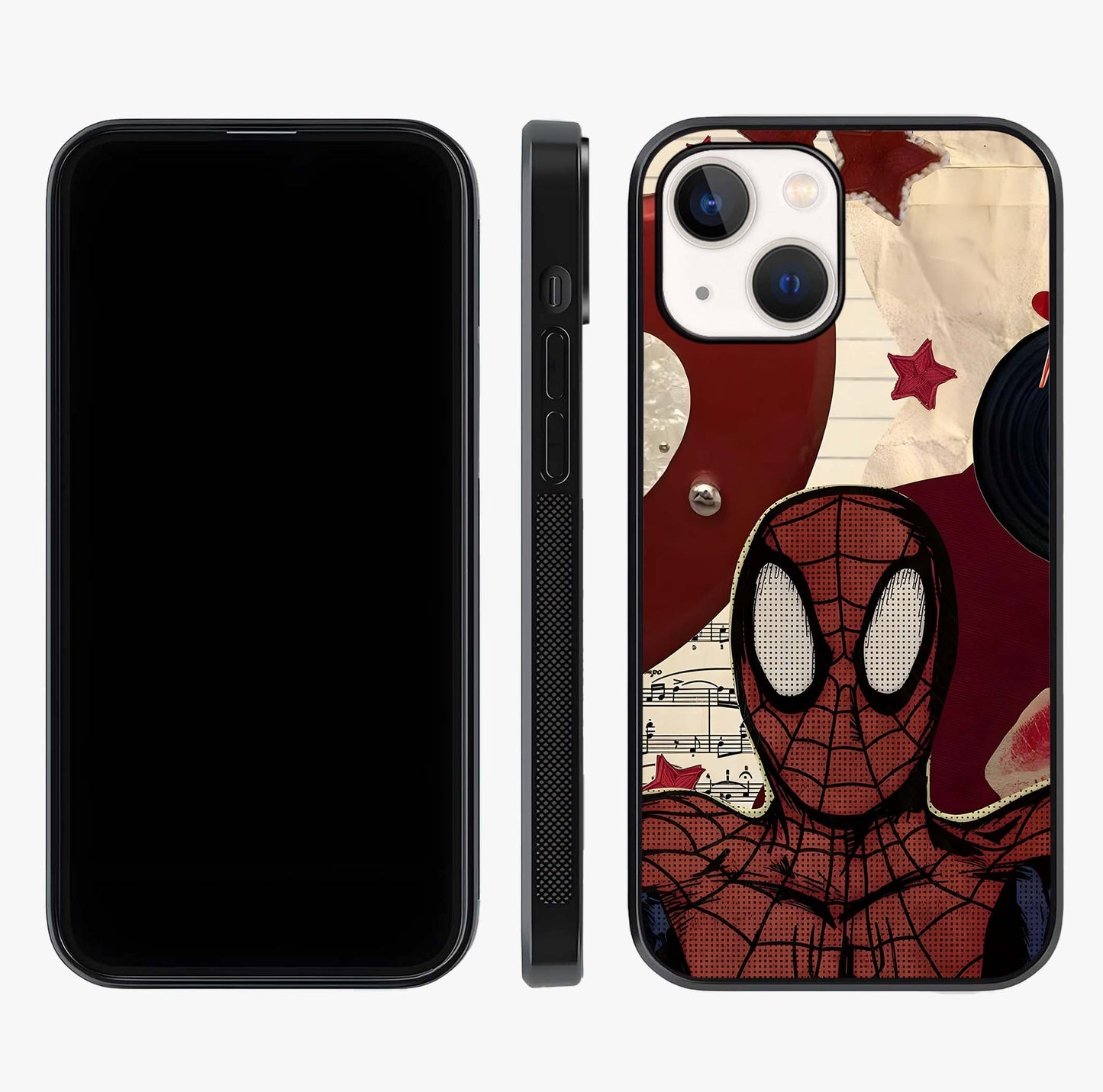 Web Warrior Vibes Glass Case displayed upright for full design visibility and premium finish.