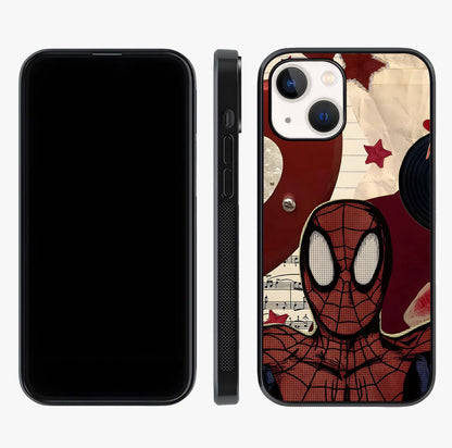 Web Warrior Vibes Glass Case displayed upright for full design visibility and premium finish.