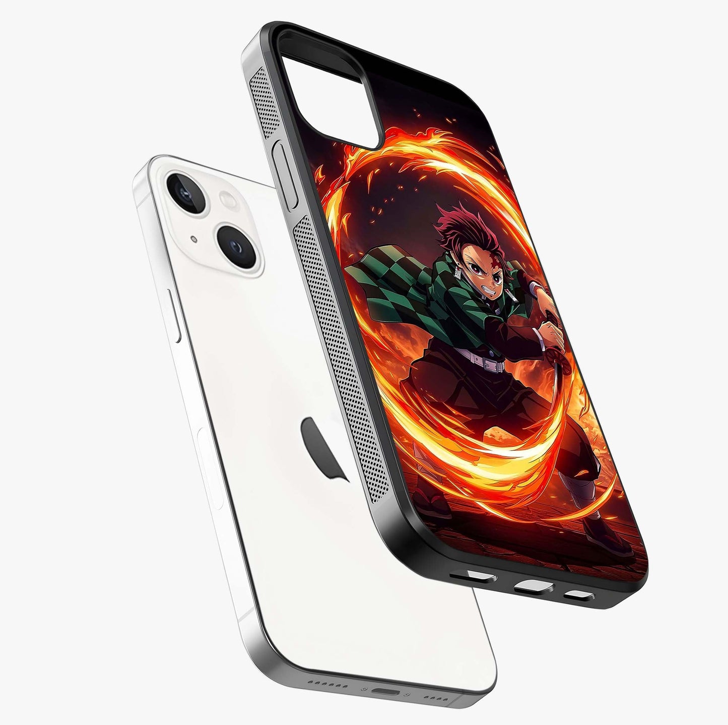 Blazing Sword Resolve Glass Case laid diagonally highlighting side profile, edges and glossy glass shine.