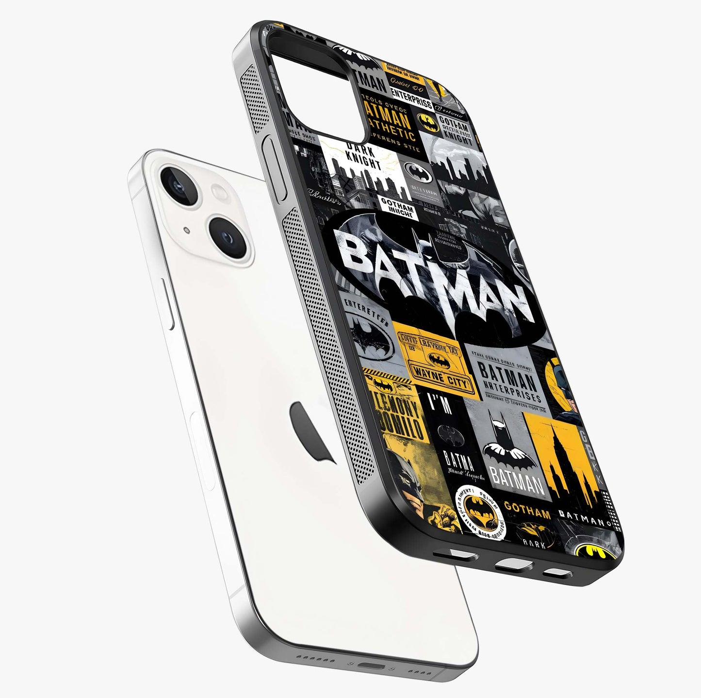 Knight Gotham Rise Glass Case laid diagonally highlighting side profile, edges and glossy glass shine.