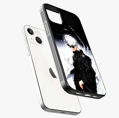 Limitless Shadow King Glass Case laid diagonally highlighting side profile, edges and glossy glass shine.