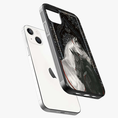 Majestic Ride Legacy Glass Case laid diagonally highlighting side profile, edges and glossy glass shine.