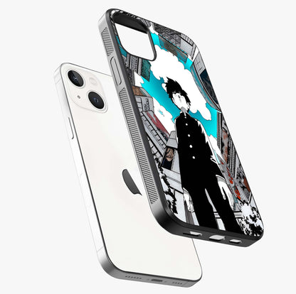 Silent Psychic Awakening Glass Case laid diagonally highlighting side profile, edges and glossy glass shine.