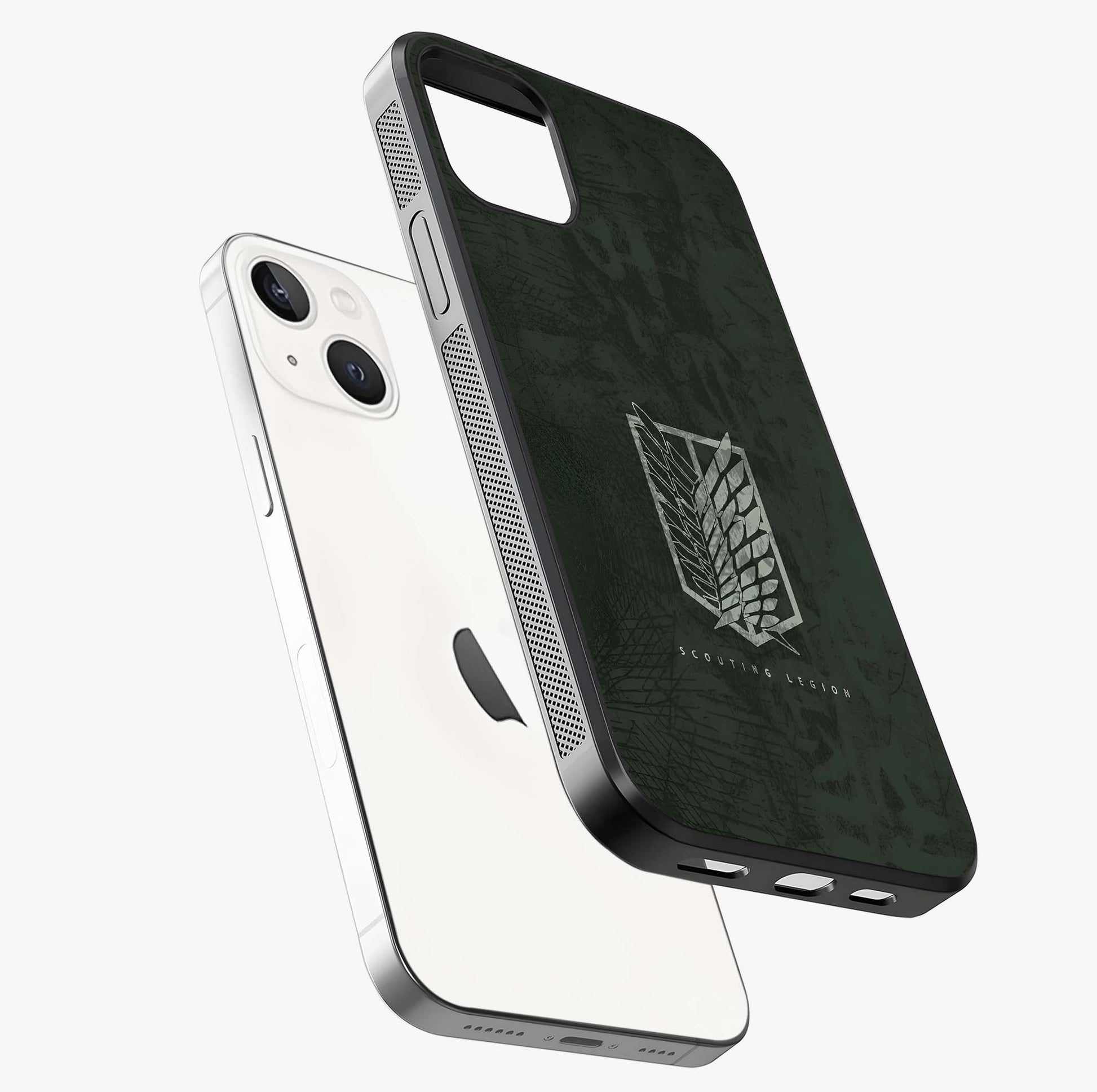 Wings Of Freedom Glass Case laid diagonally highlighting side profile, edges and glossy glass shine.