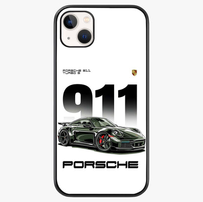 911 Turbo Dominance Glass Case showing full back design in clean flat view with glossy glass finish.