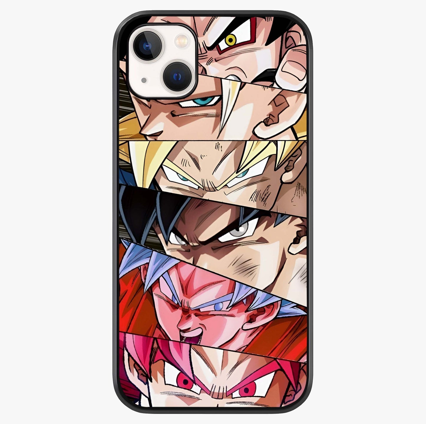 Anime Character Glass Case showing full back design in clean flat view with glossy glass finish.