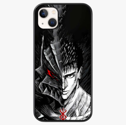Berserker Blood Oath Glass Case showing full back design in clean flat view with glossy glass finish.