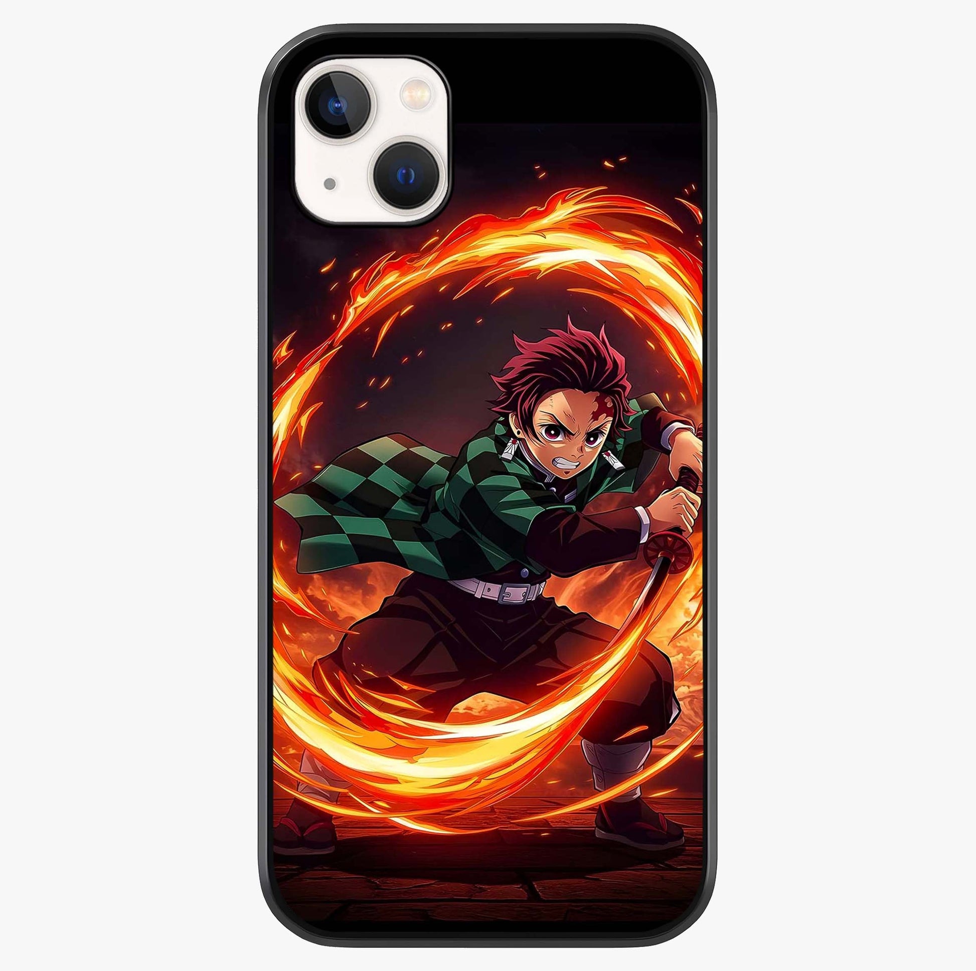 Blazing Sword Resolve Glass Case showing full back design in clean flat view with glossy glass finish.