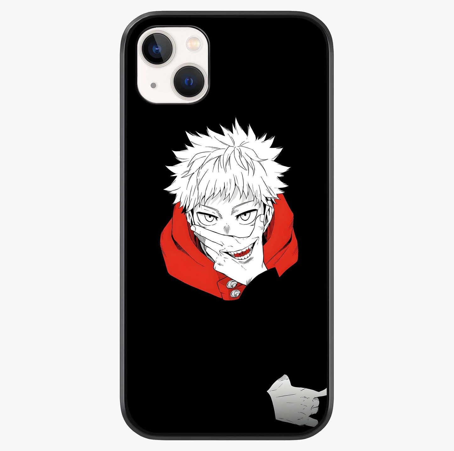 rimson Chaos Smile Glass Case showing full back design in clean flat view with glossy glass finish.