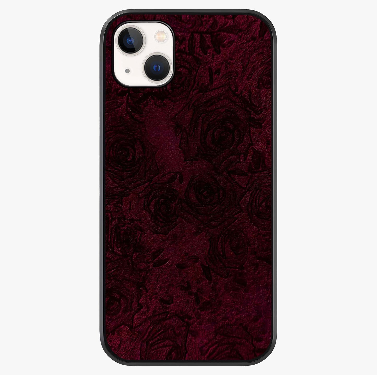 Crimson Fade Flow Glass Case showing full back design in clean flat view with glossy glass finish.