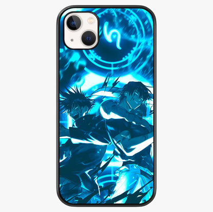 Cursed Energy Clash Glass Case showing full back design in clean flat view with glossy glass finish.