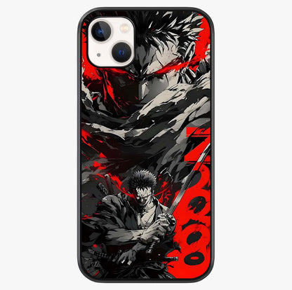 Demon Sword Resolve Glass Case showing full back design in clean flat view with glossy glass finish.