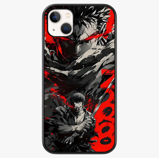 Demon Sword Resolve Glass Case showing full back design in clean flat view with glossy glass finish.