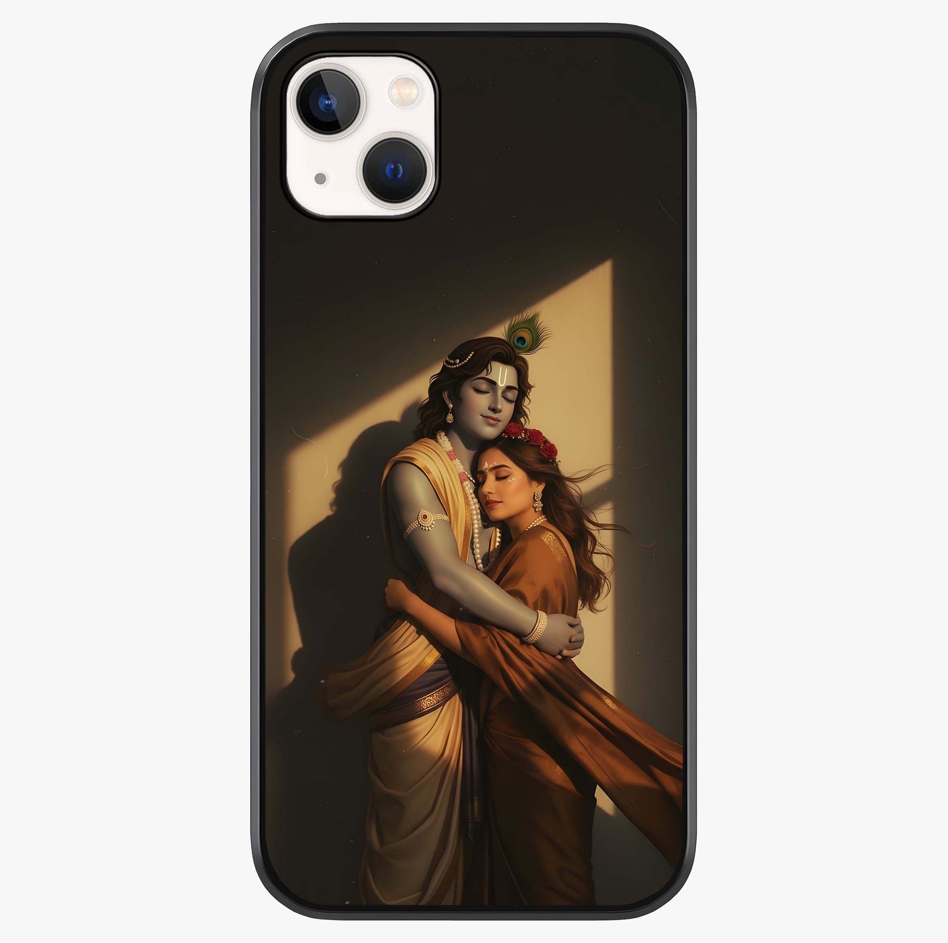 Divine Eternal Love Glass Case showing full back design in clean flat view with glossy glass finish.