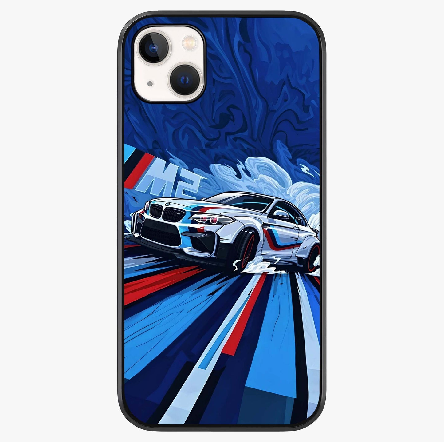 Drift Power Rush Glass Case showing full back design in clean flat view with glossy glass finish.