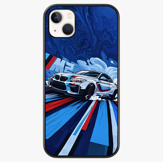 Drift Power Rush Glass Case showing full back design in clean flat view with glossy glass finish.
