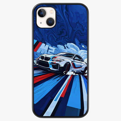 Drift Power Rush Glass Case showing full back design in clean flat view with glossy glass finish.