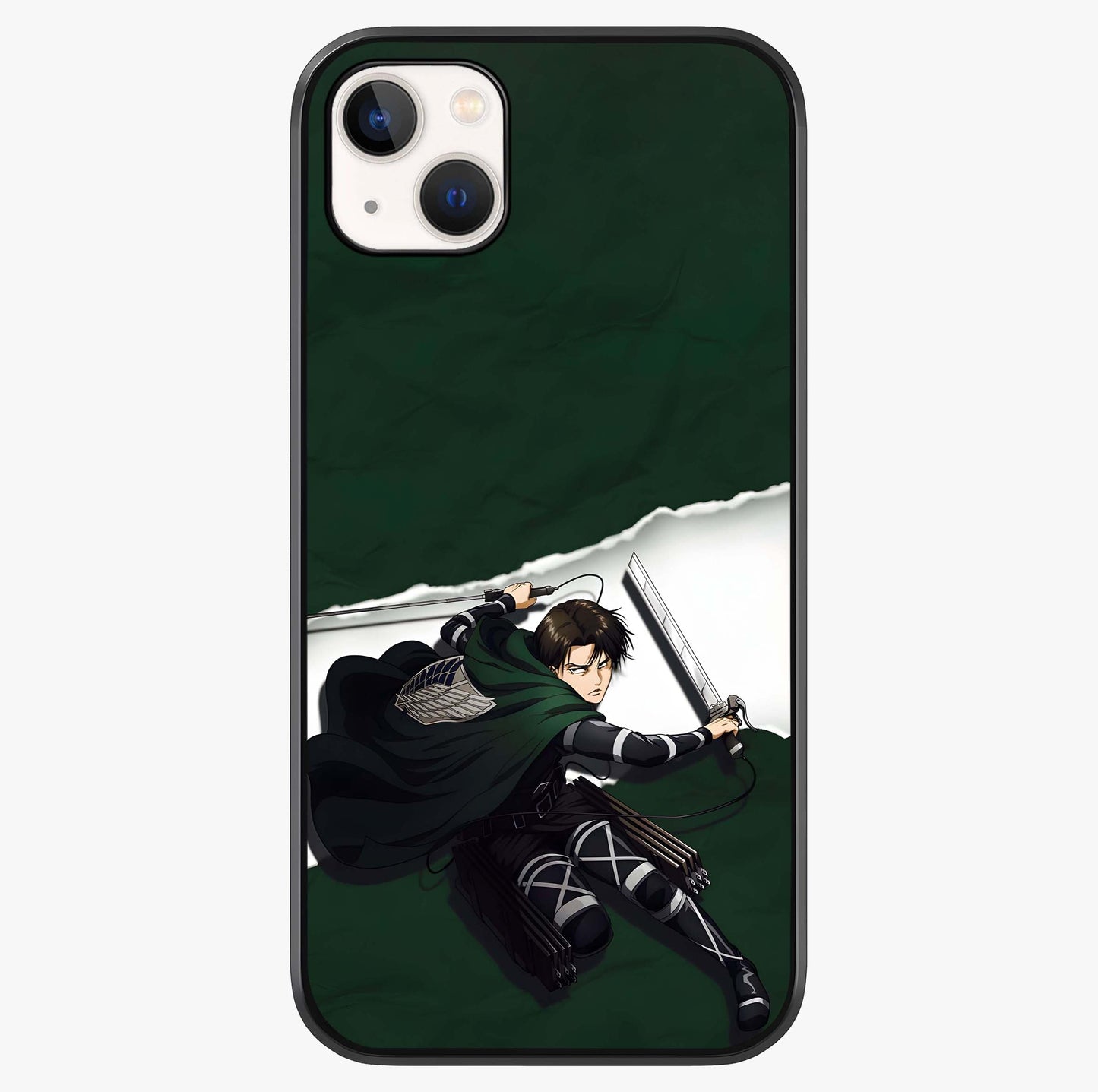 Emerald War Vanguard Glass Case showing full back design in clean flat view with glossy glass finish.
