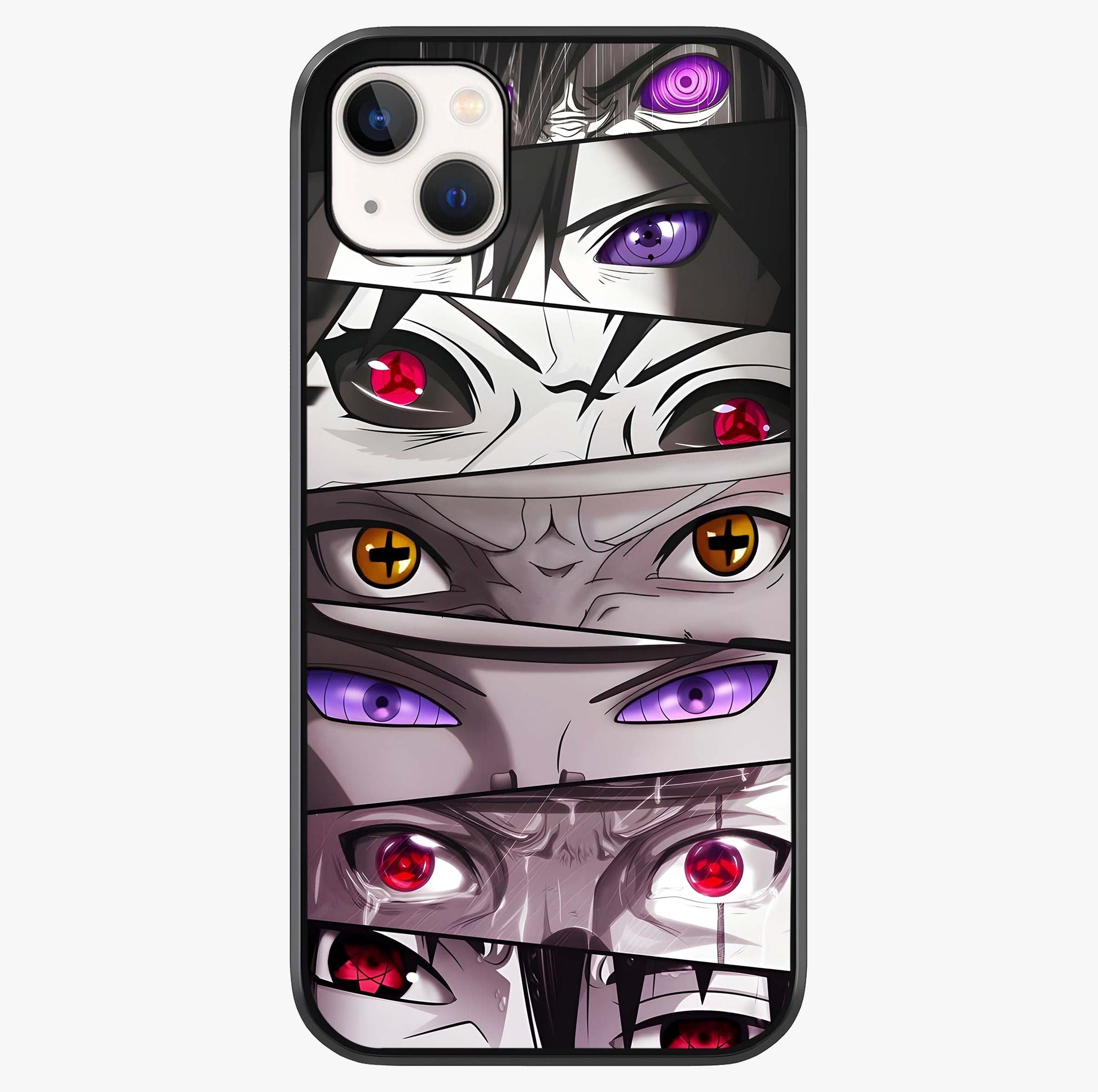 Eyes Of Destiny Glass Case showing full back design in clean flat view with glossy glass finish.