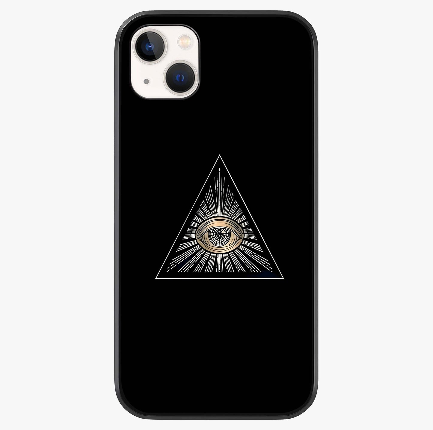 Illuminati Evil Glass Case showing full back design in clean flat view with glossy glass finish.