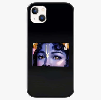 Krishna Divine Embrace Glass Case showing full back design in clean flat view with glossy glass finish.