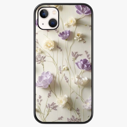 Lilac Breeze Harmony Glass Case showing full back design in clean flat view with glossy glass finish.