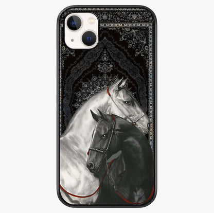 Majestic Ride Legacy Glass Case showing full back design in clean flat view with glossy glass finish.