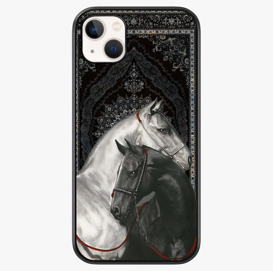 Majestic Ride Legacy Glass Case showing full back design in clean flat view with glossy glass finish.