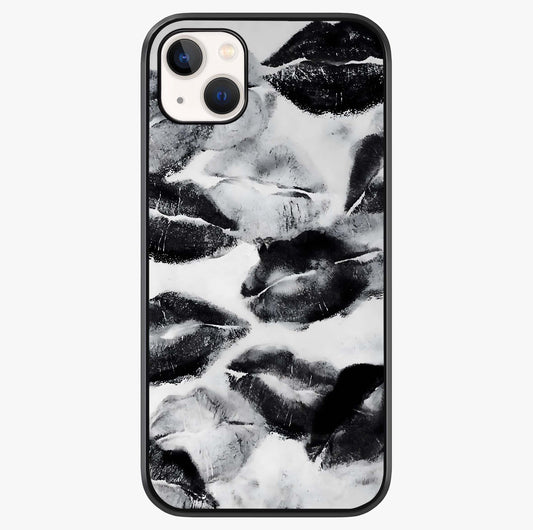 Midnight Kiss Marks Glass Case showing full back design in clean flat view with glossy glass finish.