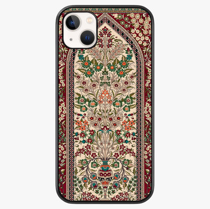 Persian Inspired Glass Case showing full back design in clean flat view with glossy glass finish.