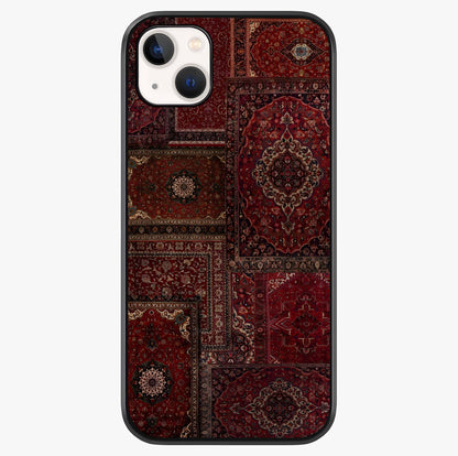 Persian Velvet Tale Glass Case showing full back design in clean flat view with glossy glass finish.