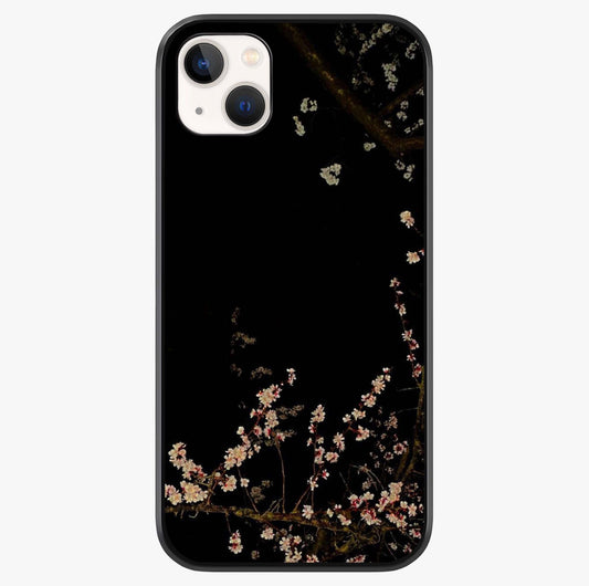 Petal Moon Light With Custom Name Glass Case showing full back design in clean flat view with glossy glass finish.