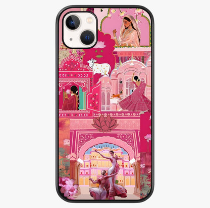 Pink Palace Muse Glass Case showing full back design in clean flat view with glossy glass finish.
