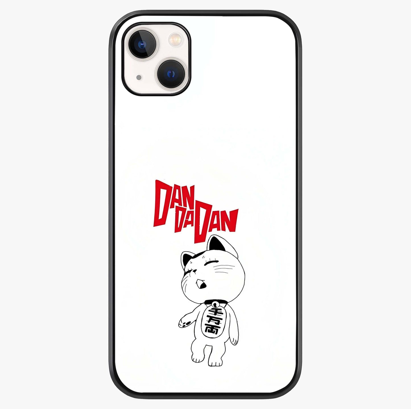 Playful Spirit Charm Glass Case showing full back design in clean flat view with glossy glass finish.