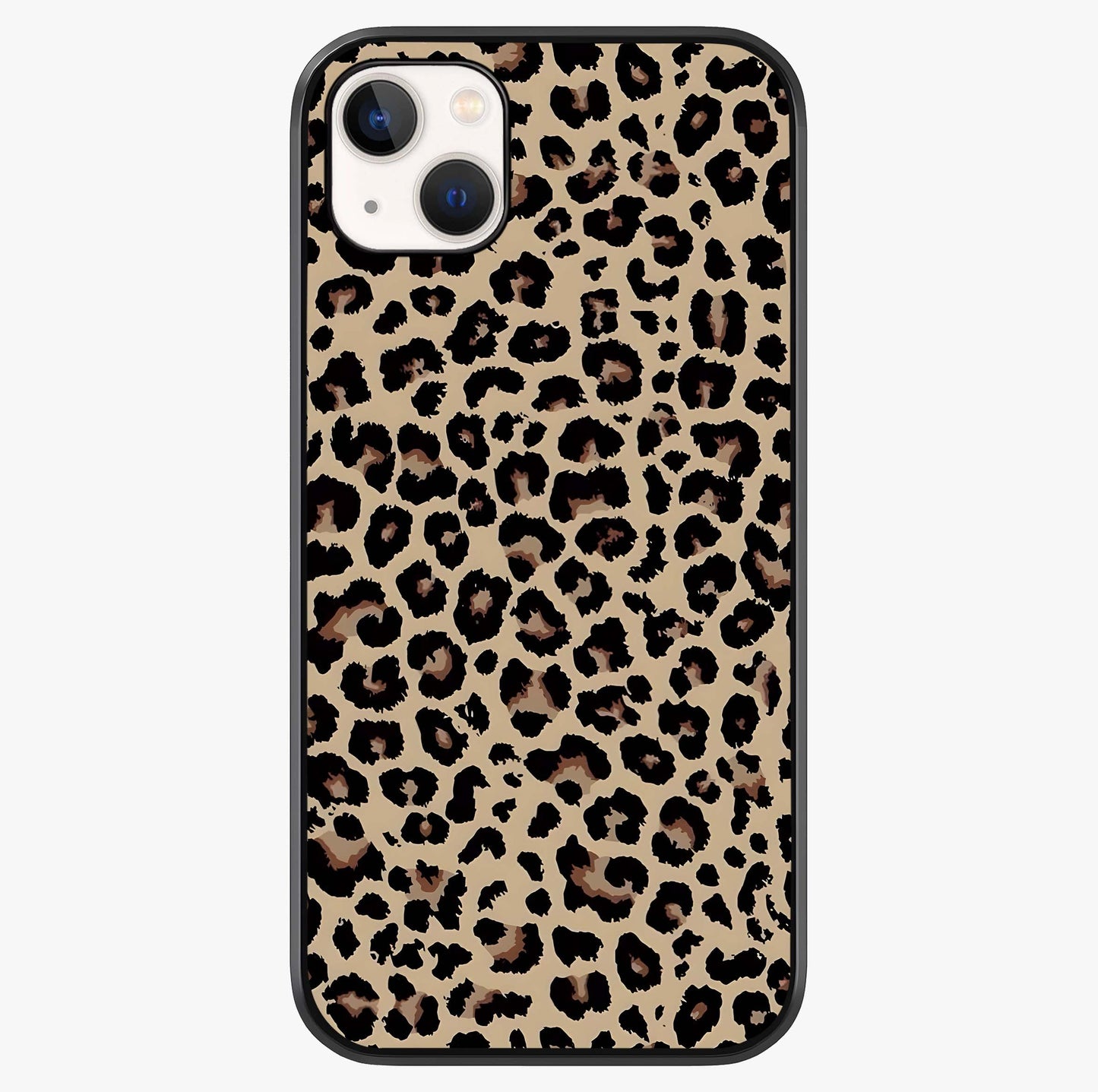 Savage Chic Pattern Glass Case showing full back design in clean flat view with glossy glass finish.