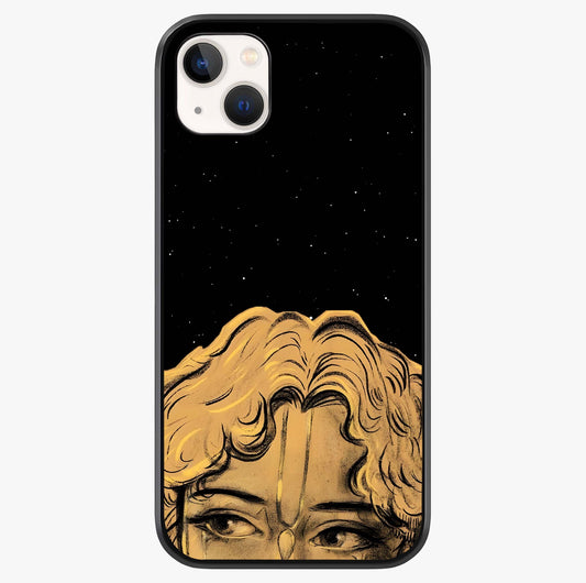 Shri Krishna Art Glass Case showing full back design in clean flat view with glossy glass finish.