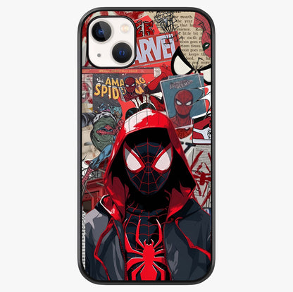 Spider Collage Street Glass Case showing full back design in clean flat view with glossy glass finish.