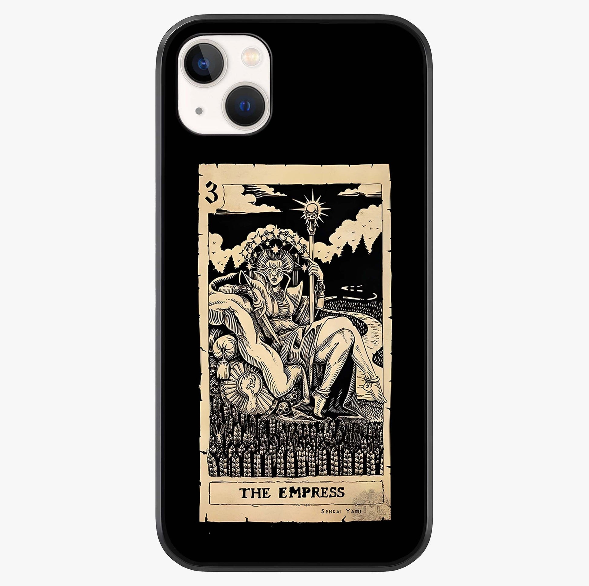 The Empress Glass Case showing full back design in clean flat view with glossy glass finish.