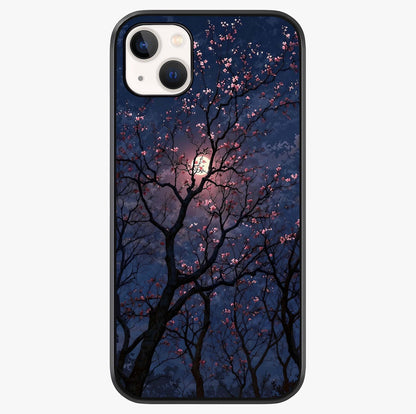 Twilight Sakura Serenade Glass Case showing full back design in clean flat view with glossy glass finish.