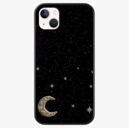 Twinkle Star With Half Moon Glass Case showing full back design in clean flat view with glossy glass finish.