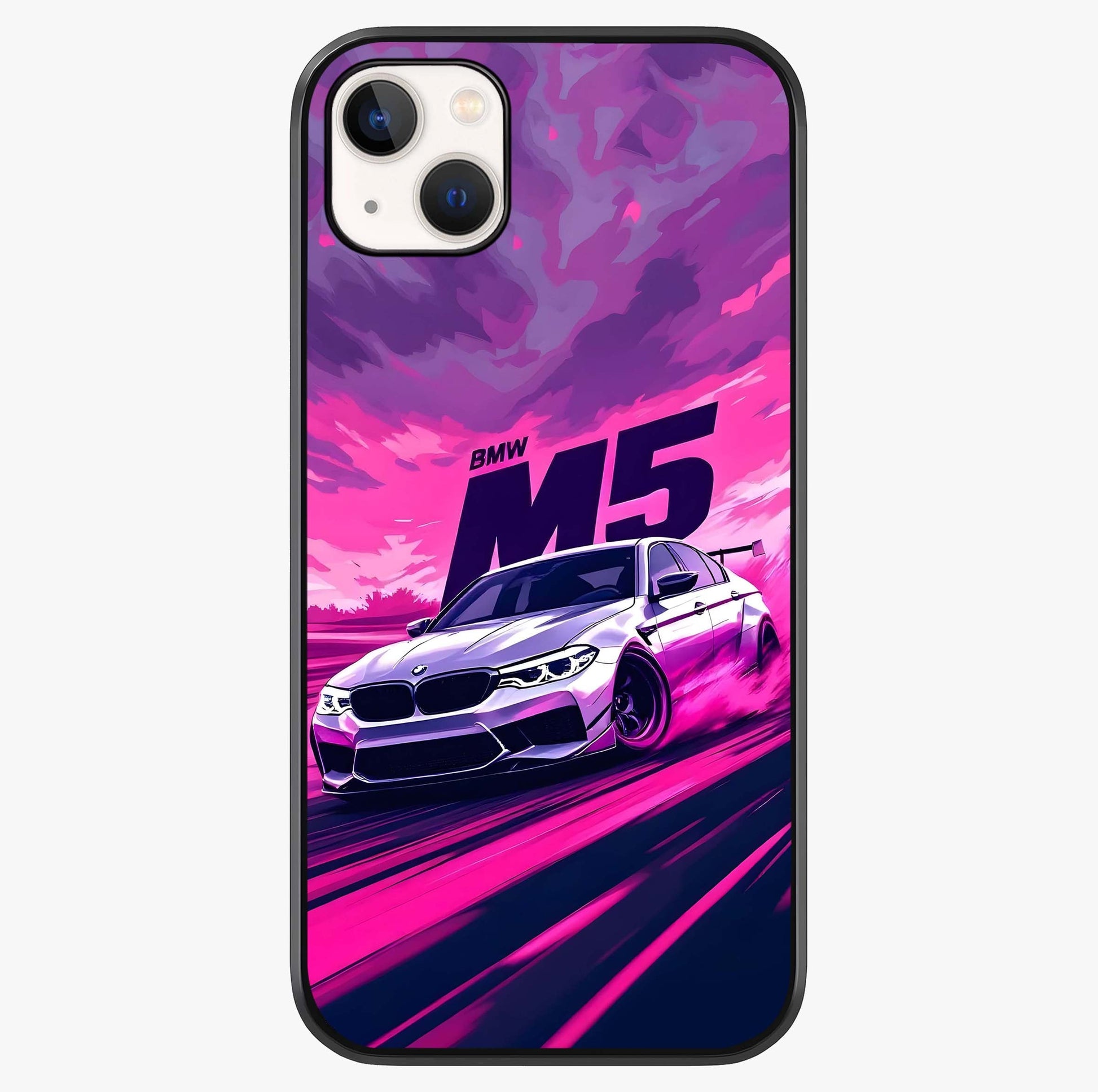 Velocity Drift Pulse Glass Case showing full back design in clean flat view with glossy glass finish.